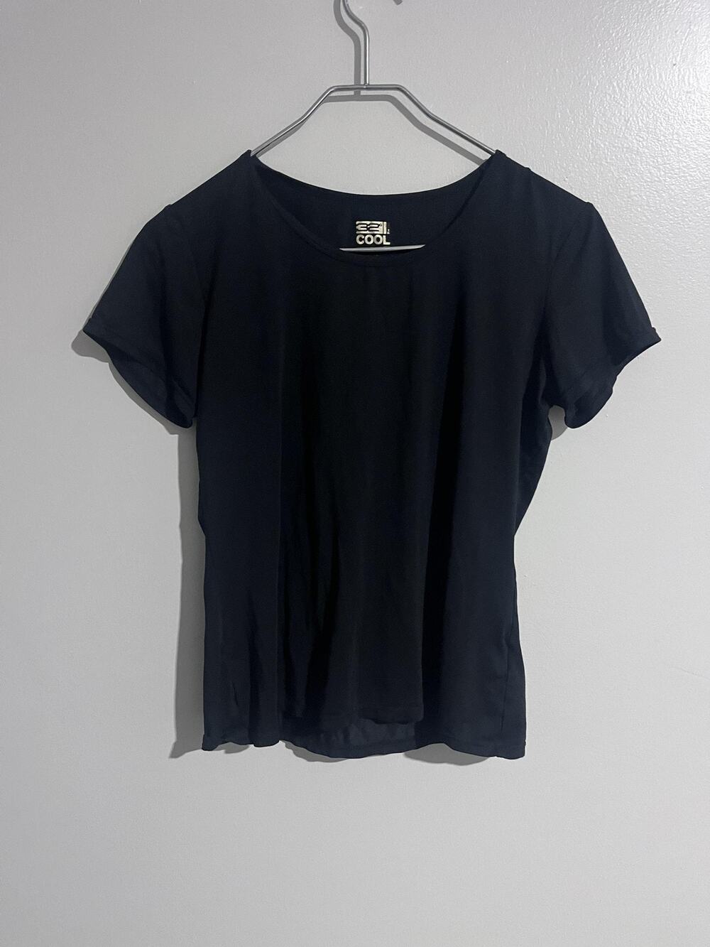 32 Degrees COOL Pajama Top Womens XS Black Jersey Lightweight Sleep Tee